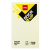 DELI STICK UP REPOSITIONAL NOTES 76 X 126MM YELLOW PACK 12