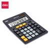 DELI DUALMEMORY LARGE CALCULATOR PLASTIC12 DIGITS BLACK