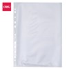 DELI SHEET PROTECTORS HEAVY DUTY 80 MICRON A4 CLEAR PACK 100