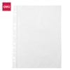 DELI SHEET PROTECTORS 40 MICRON A4 CLEAR PACK 100