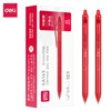 DELI RETRACTABLE FRIXION ERASABLE GEL PEN 05MM RED BOX 12
