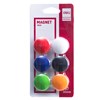 DELI WHITEBOARD MAGNETS 30MM ROUND ASSORTED PACK 6