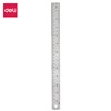 DELI STAINLESS STEEL RULER IMPERIALMETRIC 30CM