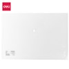 DELI A4 DOCUMENT WALLET WITH BUTTON CLEAR PACK 12