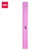 DELI ECO PVC FLEXIBLE RULER 30CM RED