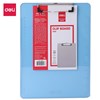 DELI A4 TRANSPARENT CLIPBOARD BLUE