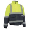 WORKIT 3003 HI VIS 2 TONE BOMBER JACKET WITH REFLECTIVE TAPE  YELLOWNAVY  SIZE LARGE