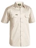 BISLEY MENS COOL LIGHTWEIGHT SHORT SLEEVE COTTON DRILL SHIRT  SAND  SIZE 6XL