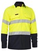 BISLEY BS8438T APEX 185 HI VIS FR RIPSTOP VENTED SHIRT WITH REFLECTIVE TAPE  YELLOWNAVY  SIZE 6XL