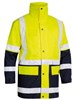 BISLEY BK6975 HI VIS 2 TONE 5 IN 1 RAIN JACKET WITH REFLECTIVE TAPE  YELLOWNAVY  SIZE LARGE