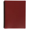 DISPLAY BOOK REFILLABLE 20 POCKET A4 MAROON
