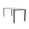 RAPIDLINE DELUXE PROFILE STEEL FRAME TABLE 2100 X 750MM NATURAL WHITE  BLACK