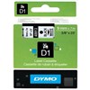 DYMO 41913 D1 LABELLING TAPE 9MM X 7M BLACK ON WHITE
