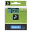 DYMO 45019 D1 LABELLING TAPE 12MM X 7M BLACK ON GREEN