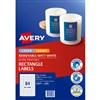 AVERY 959053 L7656 REMOVABLE MULTIPUROSE LABEL LASER INKJET 84UP WHITE PACK 25
