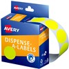 AVERY 937295 ROUND LABEL DISPENSER 24MM FLUORO YELLOW BOX 350