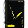 QUILL NOTEBOOK 70GSM PP 300 PAGE A5 BLACK