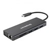 SIMPLECOM CHN612 USBC MULTIPORT DOCKING STATION 12IN1 DUAL HDMI PLUS VGA TRIPLE DISPLAY GIGABIT LAN BLACK