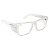 FRONTSIDE SAFETY GLASSES CLEAR LENS WITH CLEAR FRAME