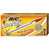 BIC CRISTAL BALLPOINT PENS MEDIUM RED BOX 12