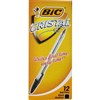 BIC CRISTAL BALLPOINT PENS MEDIUM BLACK BOX 12