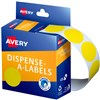 AVERY 937247 ROUND LABEL DISPENSER 24MM YELLOW BOX 500