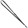 REXEL ID LANYARD FLAT STYLE WITH ALLIGATOR CLIP BLACK PACK 10