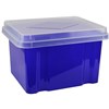 ITALPLAST FILE STORAGE BOX 32 LITRE TINTED PURPLECLEAR LID