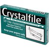CRYSTALFILE FILE FASTENERS SILVER BOX 50