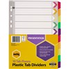 MARBIG DIVIDER REINFORCED MANILLA 10TAB A4 FLUORO ASSORTED