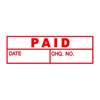 DESKMATE PREINKED MESSAGE STAMP PAID DATECHEQUE RED
