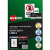AVERY 959064 L7060 HEAVY DUTY LASER LABELS 21UP WHITE PACK 25