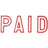 XSTAMPER CXBN 1005 PREINKED MESSAGE STAMP PAID 42 X 13MM RED