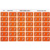AVERY 43342 LATERAL FILE LABEL SIDE TAB YEAR CODE 2 25 X 38MM ORANGE PACK 180