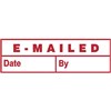 DESKMATE PREINKED MESSAGE STAMP EMAILED DATE AND BY RED