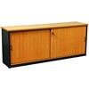 YS DESIGN OXLEY CREDENZA 1800 X 450 X 730MM BEECHIRONSTONE