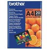 BROTHER BP61G GLOSSY PHOTO PAPER 190GSM A4 WHITE PACK 20