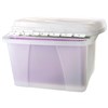 CRYSTALFILE PORTA STORAGE BOX WITH FILES TABS AND INSERTS 32 LITRE CLEAR