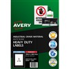 AVERY 959067 L7067 HEAVY DUTY LASER LABELS 1UP WHITE PACK 25