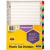 MARBIG DIVIDER REINFORCED MANILLA 31TAB A4 FLUORO ASSORTED
