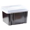 ITALPLAST GREENR RECYCLED FILE STORAGE BOX 32 LITRE BLACKCLEAR LID