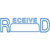 DESKMATE PREINKED MESSAGE STAMP RECEIVED DATE BLUE