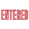 XSTAMPER CXBN 1021 PREINKED MESSAGE STAMP ENTERED 42 X 13MM RED