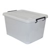 ITALPLAST ROLLER STORAGE BOX WITH LID 55 LITRE CLEAR
