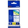 BROTHER TZE133 LAMINATED LABELLING TAPE 12MM BLUE ON CLEAR