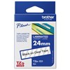 BROTHER TZE151 LAMINATED LABELLING TAPE 24MM BLACK ON CLEAR