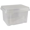 ITALPLAST FILE STORAGE BOX 32 LITRE CLEARCLEAR LID