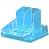 ITALPLAST DESK ORGANISER NEON BLUE