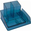 ITALPLAST DESK ORGANISER TINTED BLUE