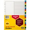 MARBIG DIVIDER PP 20TAB A4 ASSORTED
